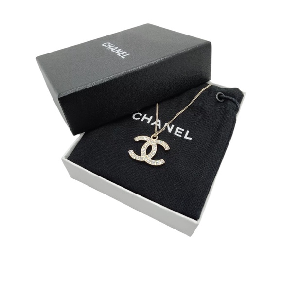 Authentic Chanel Crystal CC Necklace - Picture 6 of 8